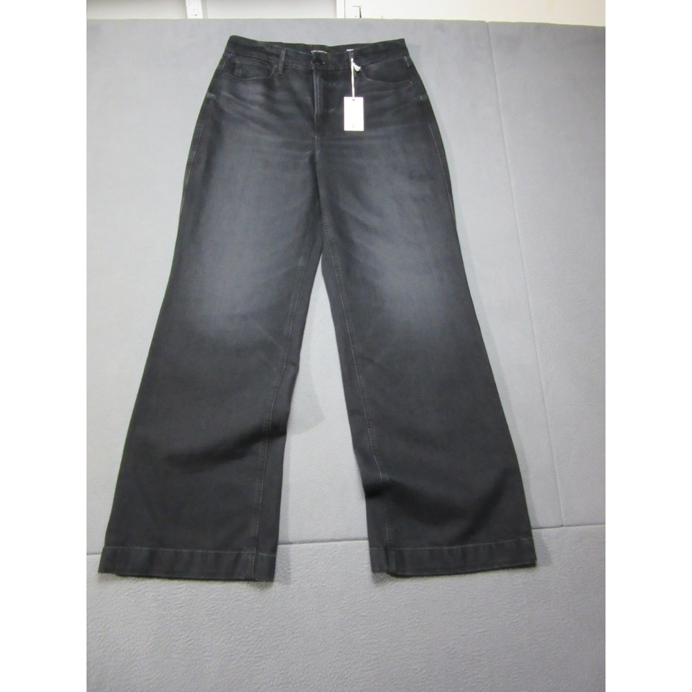 Good American Jeans Womens 14/32 Black New Wide Leg High Rise Good Skate Trouser